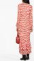 GANNI Maxi-jurk met tijgerprint Rood - Thumbnail 4