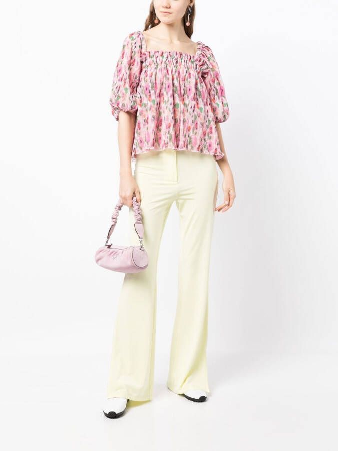 GANNI Top met bloemenprint Roze