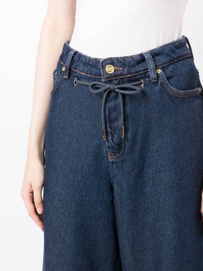 GANNI Jeans met wijde pijpen Blauw