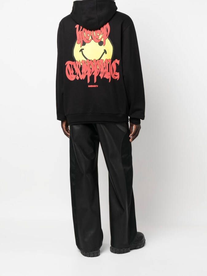 Garbage Tv Hoodie met lange mouwen Zwart
