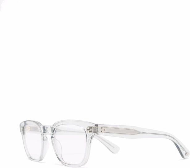 Garrett Leight Bril met doorzichtig montuur Beige