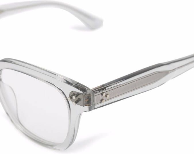 Garrett Leight Bril met doorzichtig montuur Beige