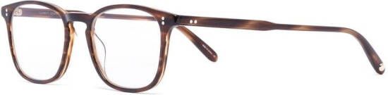 Garrett Leight Bril met marmer montuur Bruin