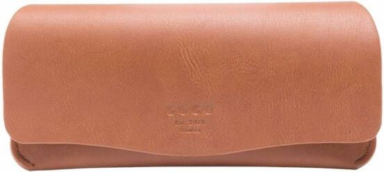 Garrett Leight Bril met rond montuur Beige