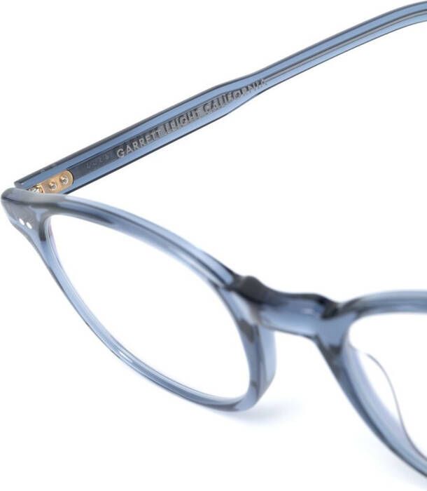 Garrett Leight Bril met rond montuur Blauw