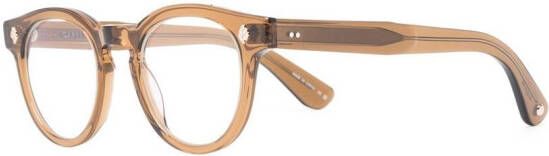 Garrett Leight Bril met rond montuur Bruin