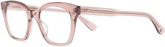 Garrett Leight Bril met vierkant montuur Beige
