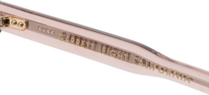 Garrett Leight Bril met vierkant montuur Beige