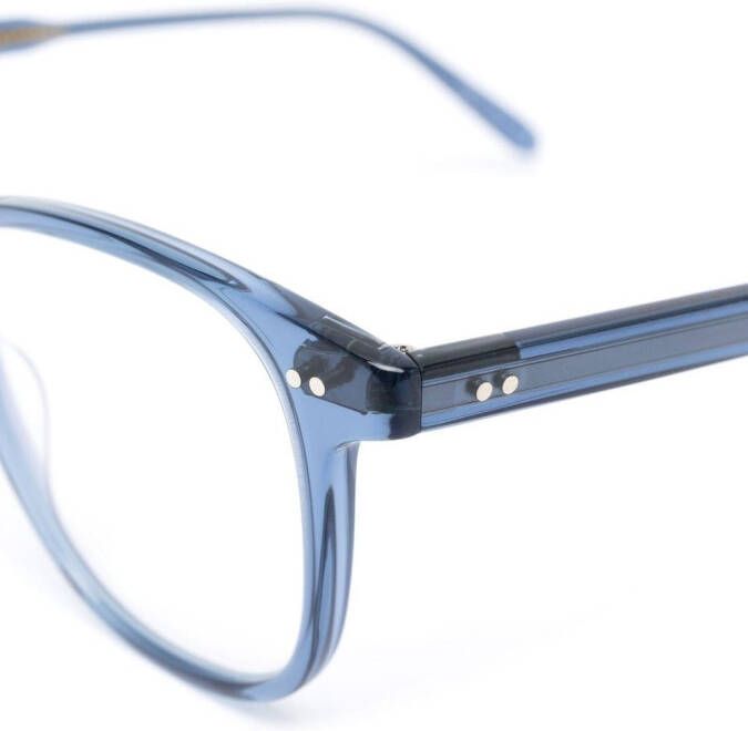 Garrett Leight Brooks bril met doorzichtig montuur Blauw
