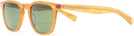 Garrett Leight Brooks zonnebril met rond montuur Bruin