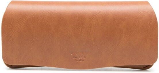 Garrett Leight Clement bril met schildpadschild design Bruin