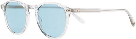 Garrett Leight Hampton zonnebril met rond montuur Blauw