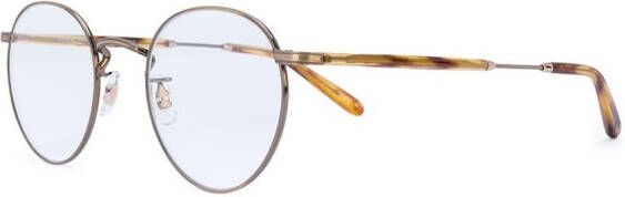 Garrett Leight ronde bril Metallic
