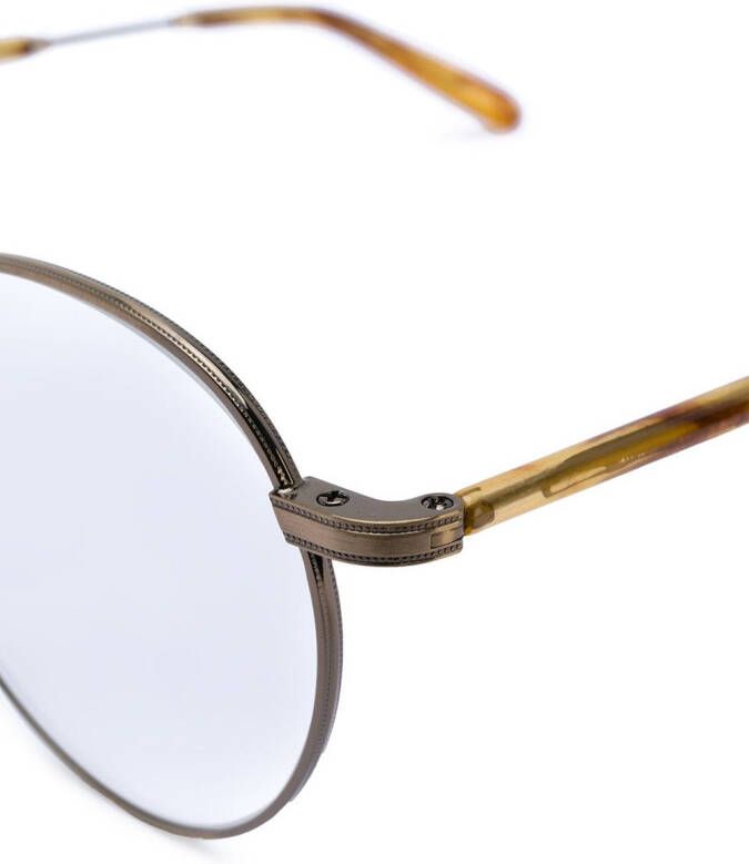 Garrett Leight ronde bril Metallic