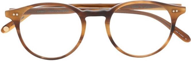 Garrett Leight ronde schildpadglazen Bruin