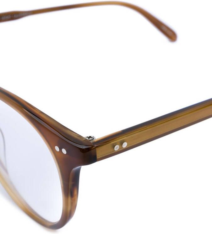 Garrett Leight ronde schildpadglazen Bruin