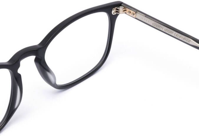 Garrett Leight Zonnebril met vierkant montuur Zwart