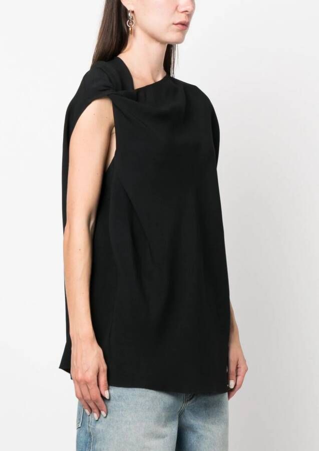 Gauchère Asymmetrische blouse Zwart