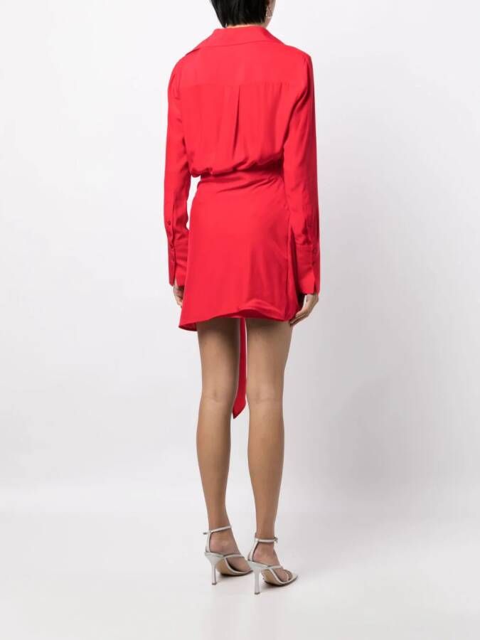 GAUGE81 Gravia zijden mini-jurk Rood