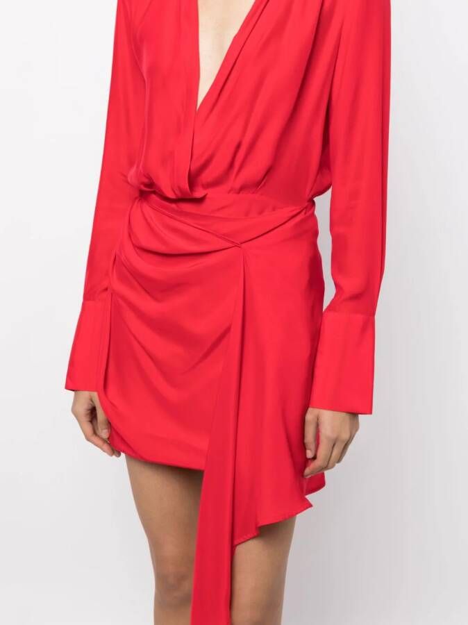 GAUGE81 Gravia zijden mini-jurk Rood