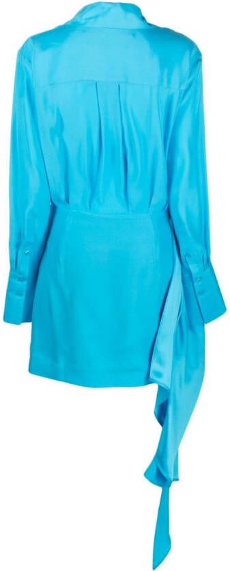 GAUGE81 Gravia zijden mini-jurk Blauw