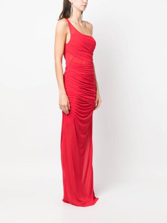 GAUGE81 Moni asymmetrische maxi-jurk Rood