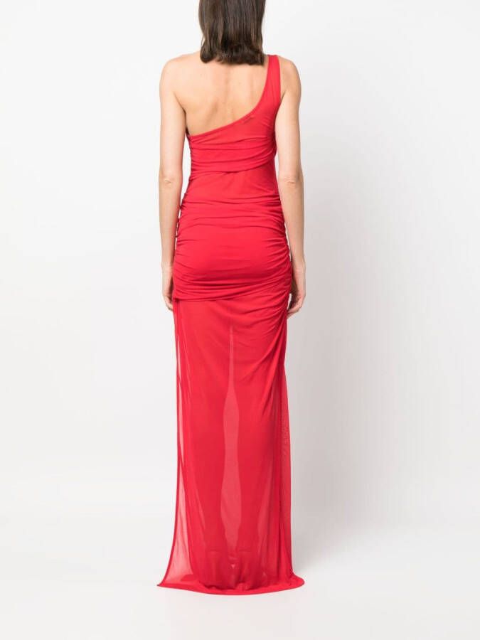 GAUGE81 Moni asymmetrische maxi-jurk Rood