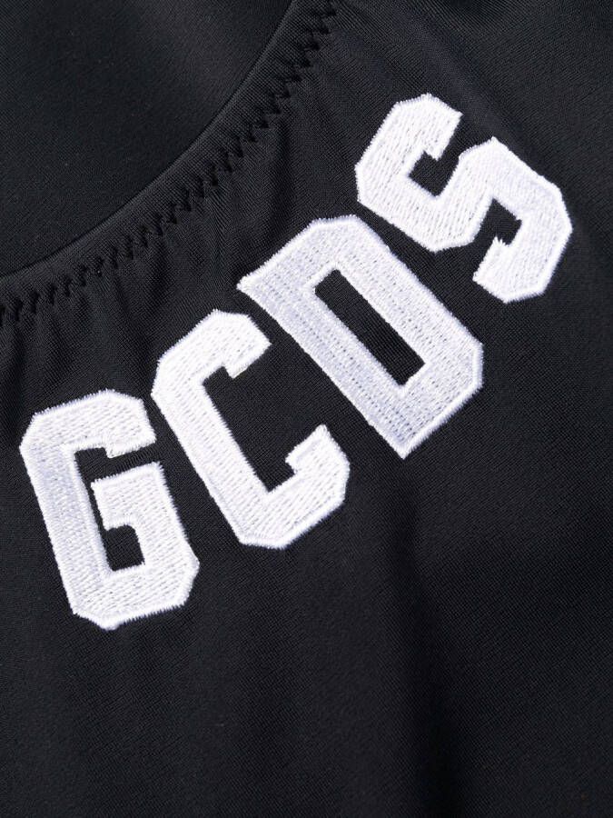 GCDS Badpak met lage rug Zwart