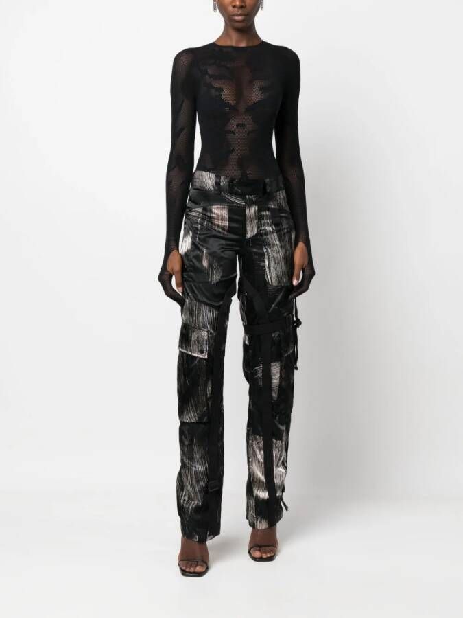 GCDS Body met zebraprint Zwart