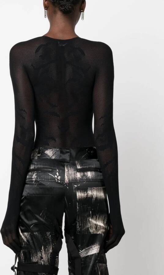 GCDS Body met zebraprint Zwart