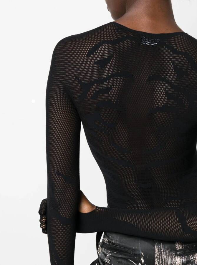 GCDS Body met zebraprint Zwart