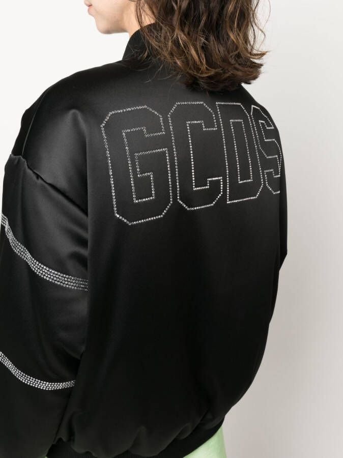 Gcds Bomberjack verfraaid met logo Zwart