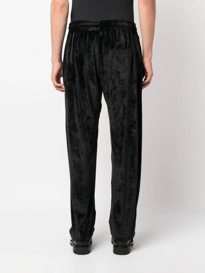 GCDS Broek met geborduurd logo Zwart