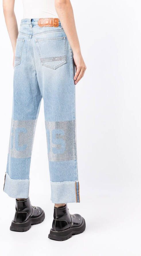 Gcds Cropped jeans Blauw