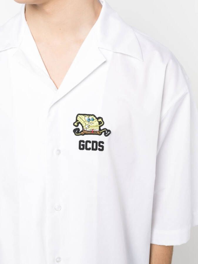 Gcds Overhemd met logo-reliëf Wit