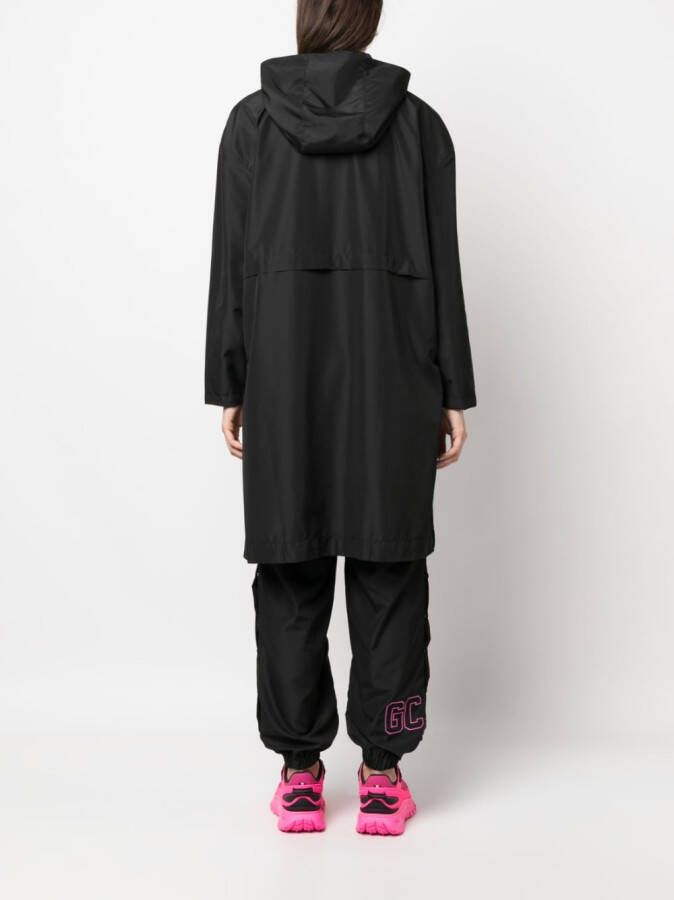 GCDS Parka met versierde capuchon Zwart