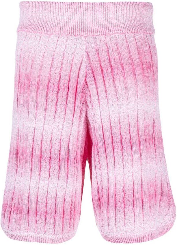Gcds Gebreide bermuda shorts Roze