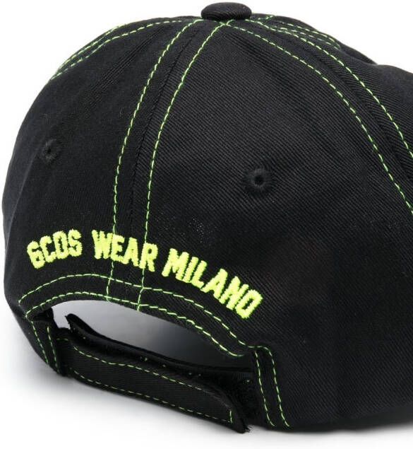 GCDS Honkbalpet met geborduurd logo Zwart