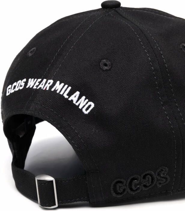 GCDS Honkbalpet met geborduurd logo Zwart