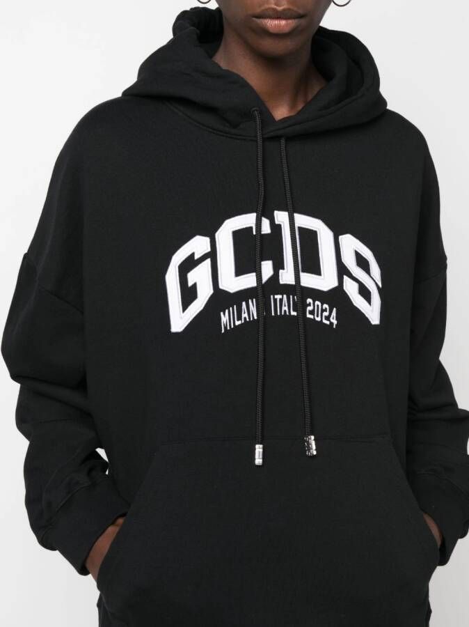 Gcds Hoodie met logo Zwart