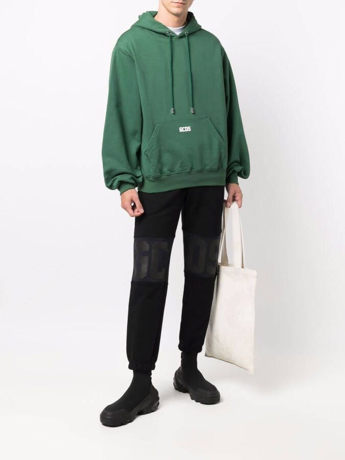 GCDS Hoodie met logoplakkaat Groen
