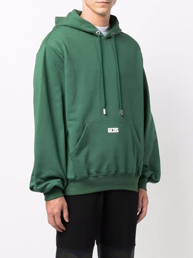 GCDS Hoodie met logoplakkaat Groen