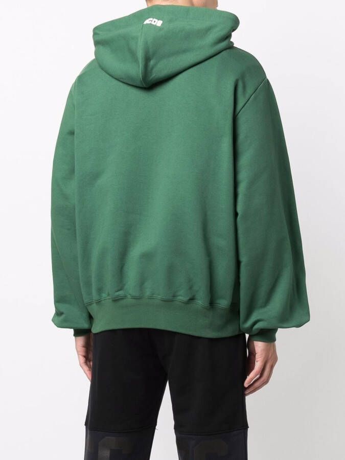 GCDS Hoodie met logoplakkaat Groen