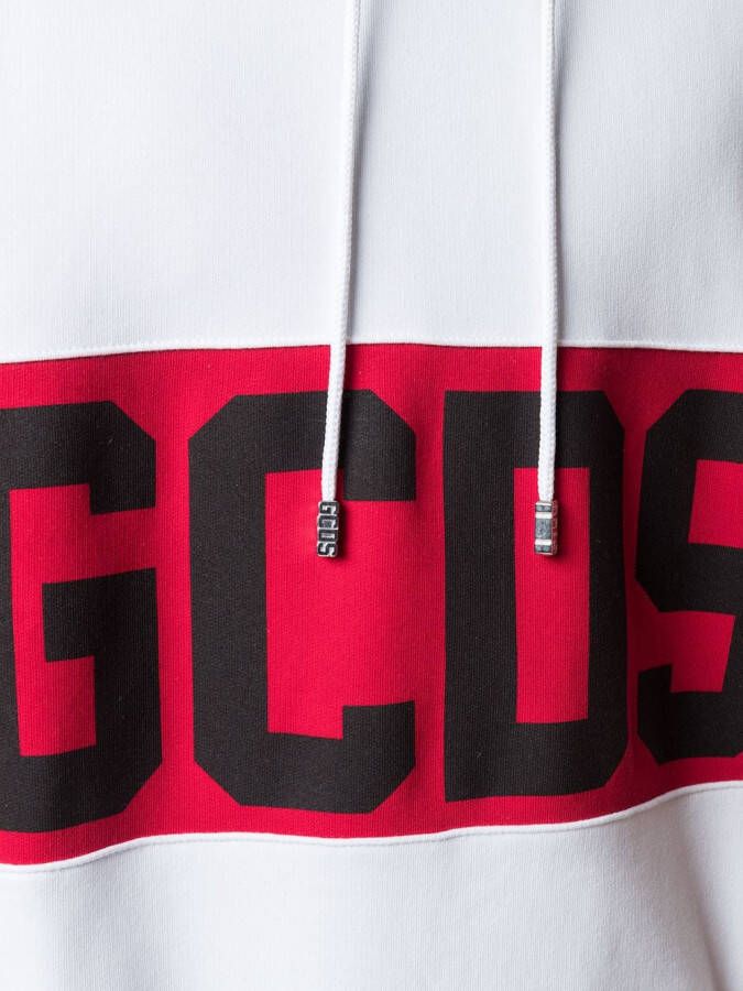 GCDS Hoodie met logoprint Wit