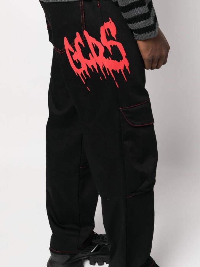 Gcds Jeans met logoprint Zwart