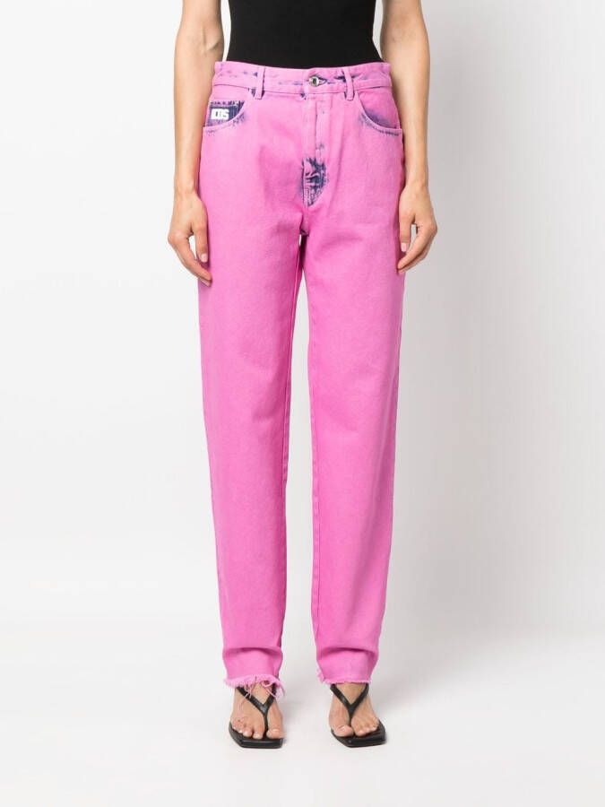 GCDS Jeans verfraaid met logo Roze