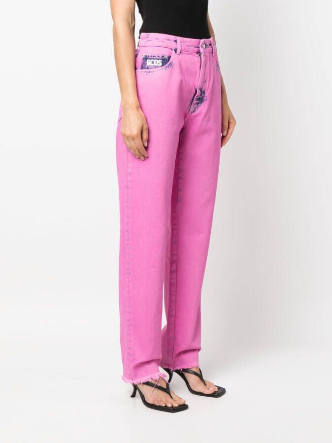 GCDS Jeans verfraaid met logo Roze