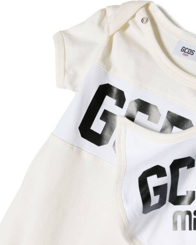 Gcds Kids Babypakje met logoprint Beige