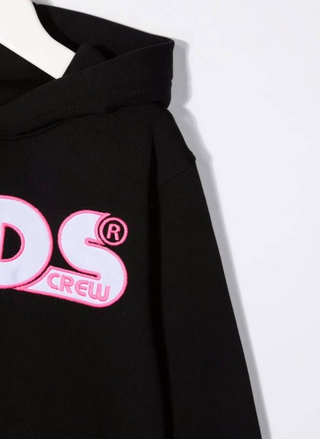 Gcds Kids Hoodie met logoprint Zwart