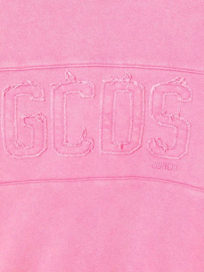 Gcds Kids Hoodie met tonale logopatch Roze
